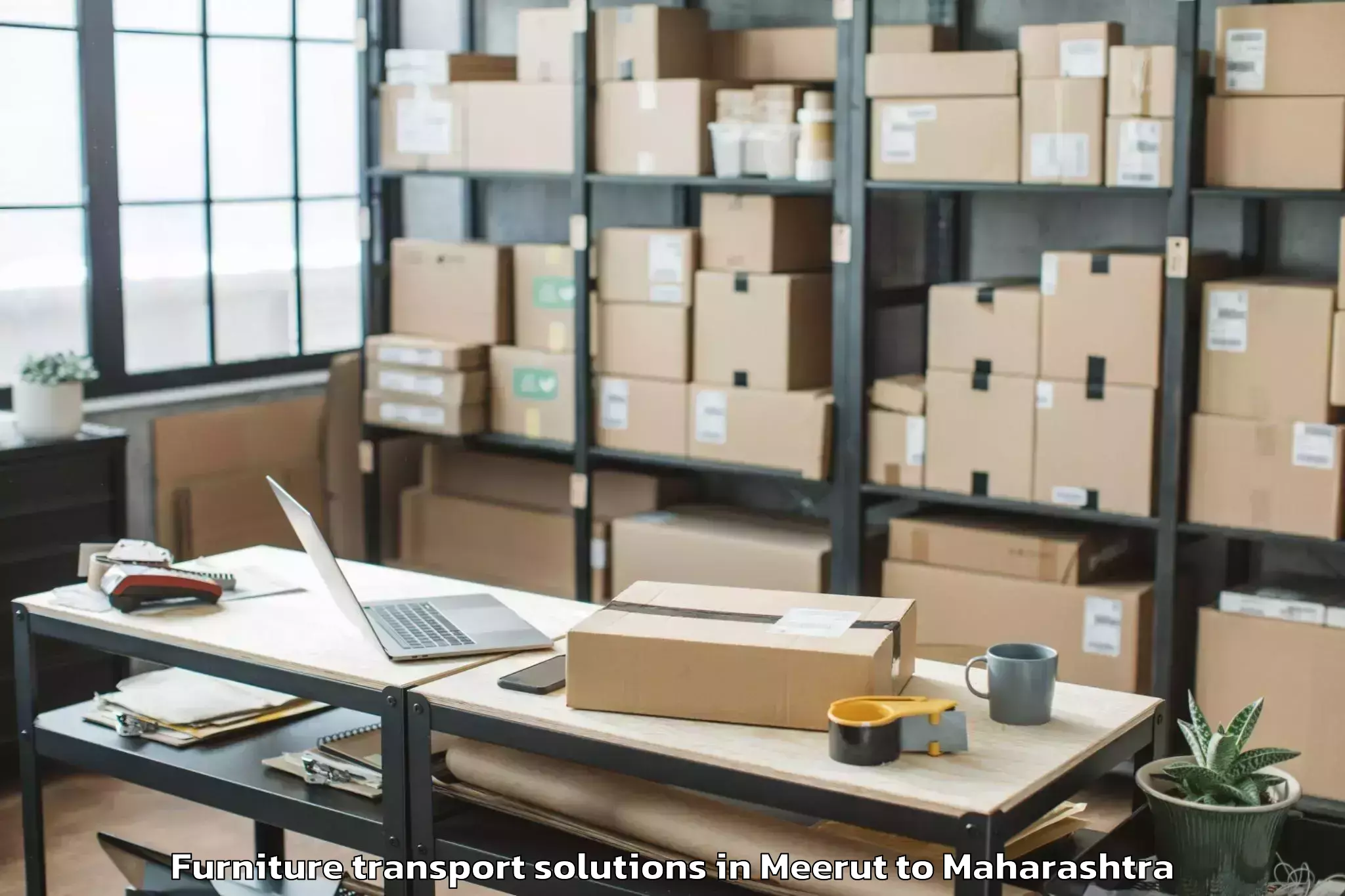 Affordable Meerut to Asangaon Furniture Transport Solutions